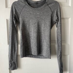 Gray Long Sleeve Women's Top